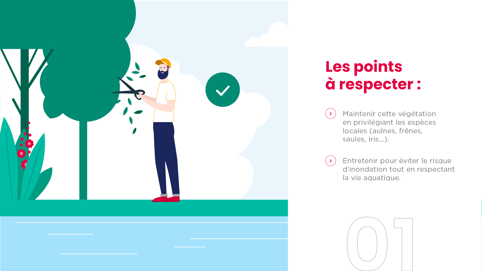 Graphisme sur l'entretien des cours d'eau