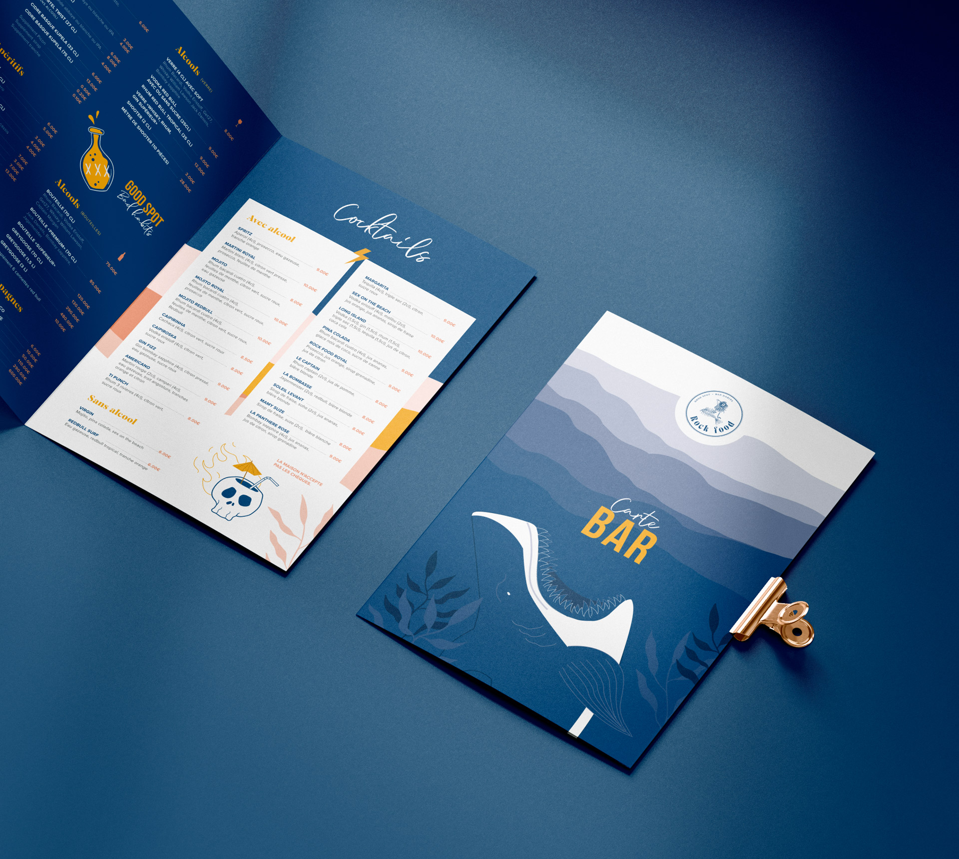 Graphisme restaurant le Rock Food