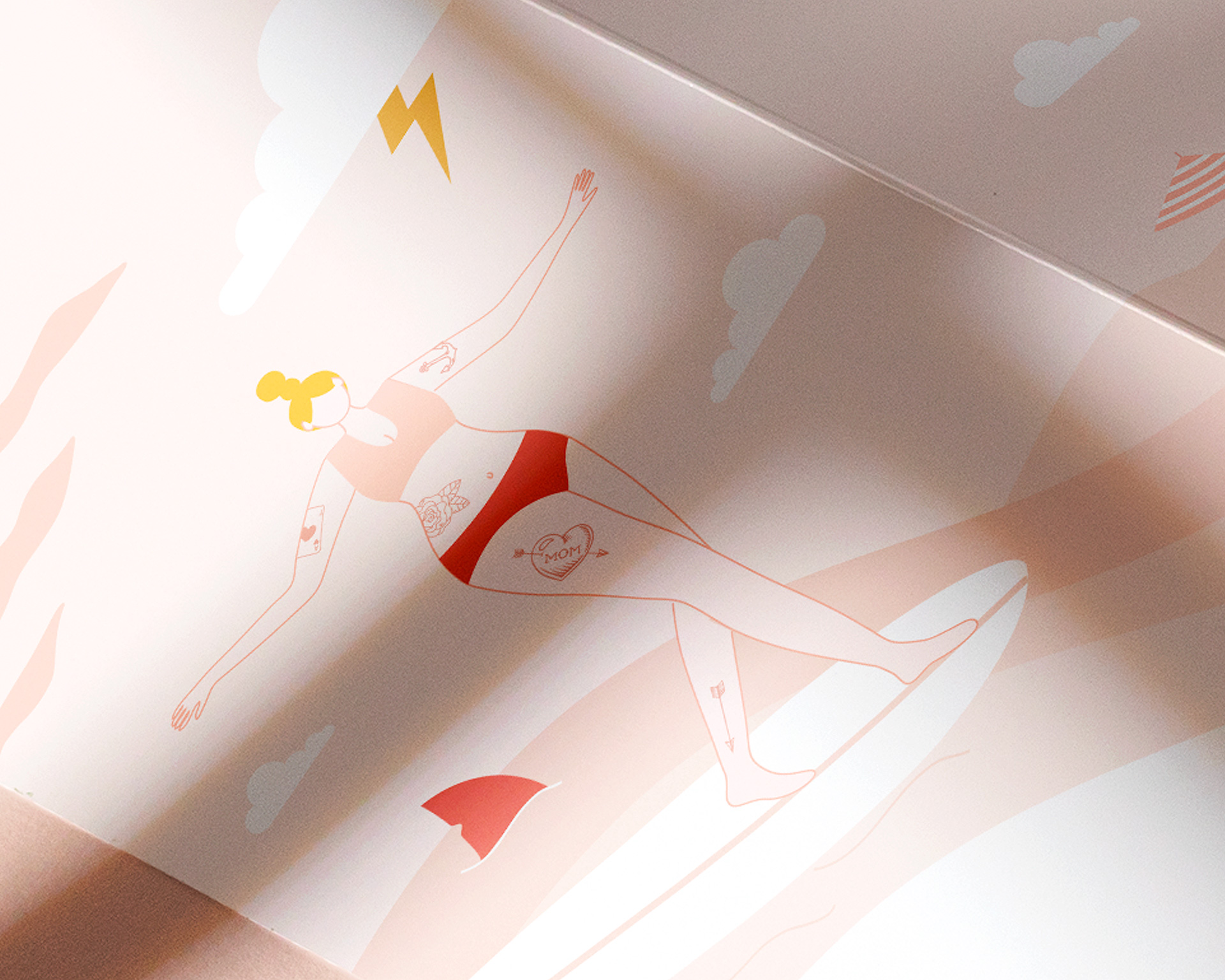 Illustrations pour le restaurant le Rock Food